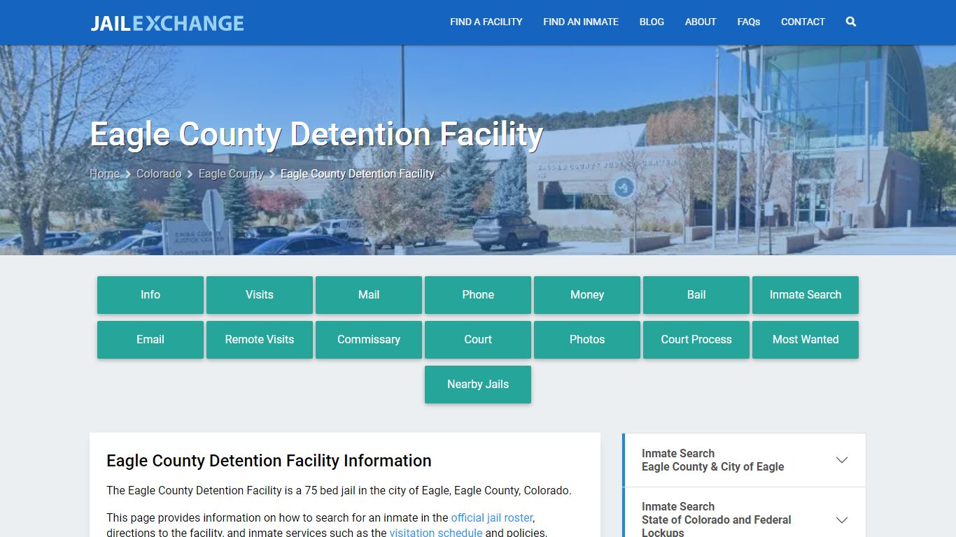 Eagle County Detention Facility, CO Inmate Search, Information